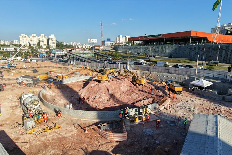 Extensão da Linha 4-Amarela avança com escavações da futura Estação Taboão da Serra