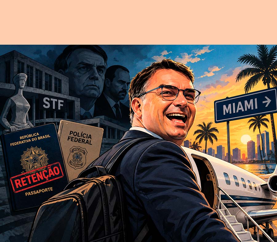 A fuga de Flávio Bolsonaro e a ironia trágica